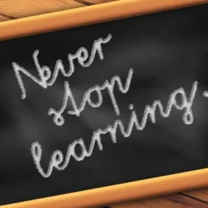 stop niet met leren